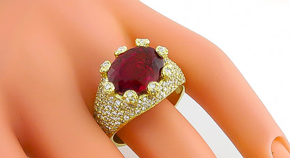 10.00ct Pink Tourmaline 2.50ct Diamond Ring