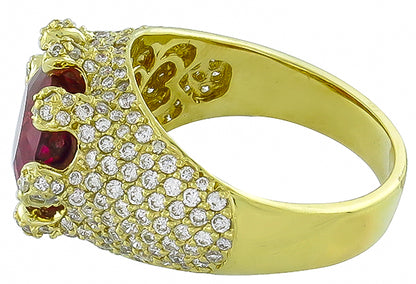 10.00ct Pink Tourmaline 2.50ct Diamond Ring