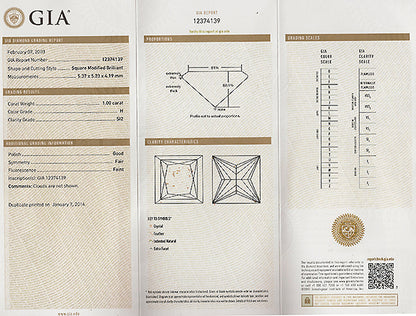 1.00ct Center Diamond Engagement Ring and Wedding Band Set