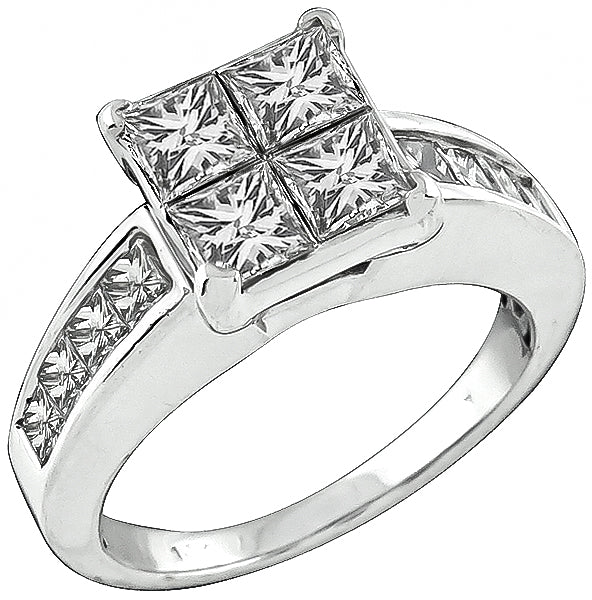1.00ct Diamond Cluster Ring