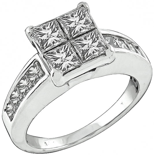 1.00ct Diamond Cluster Ring