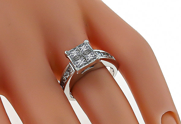 1.00ct Diamond Cluster Ring