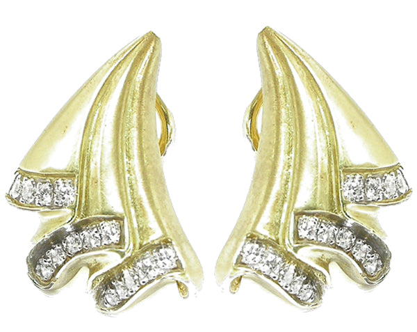 1.00ct Diamond Fan Earrings