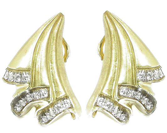 1.00ct Diamond Fan Earrings