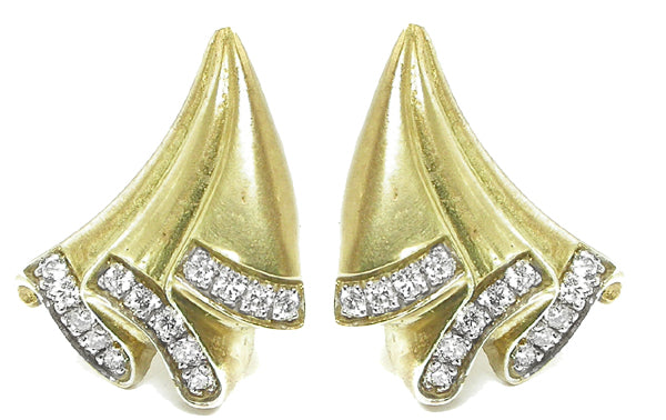 1.00ct Diamond Fan Earrings