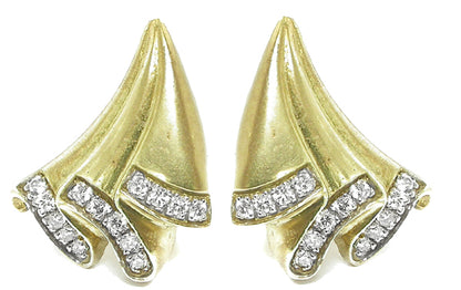 1.00ct Diamond Fan Earrings