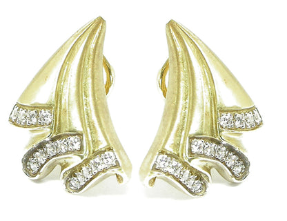 1.00ct Diamond Fan Earrings