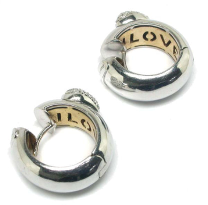 1.00ct Diamond Two-tone Gold Heart Earrings