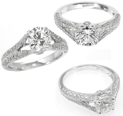 1.00ct Round Brilliant Cut Diamond Engagement Ring