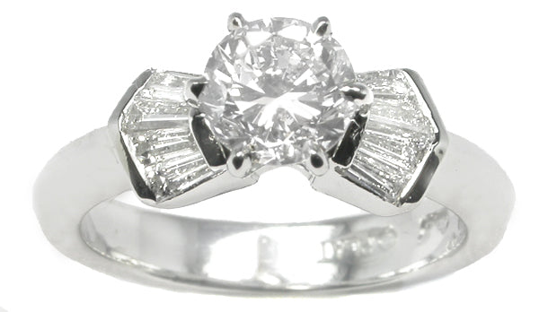 1.00ct Round Brilliant Diamond Platinum Engagement Ring