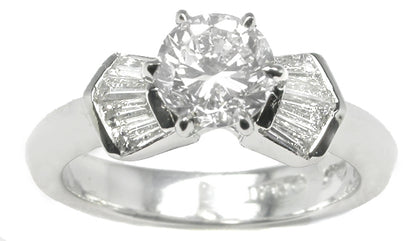 1.00ct Round Brilliant Diamond Platinum Engagement Ring