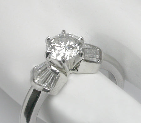 1.00ct Round Brilliant Diamond Platinum Engagement Ring