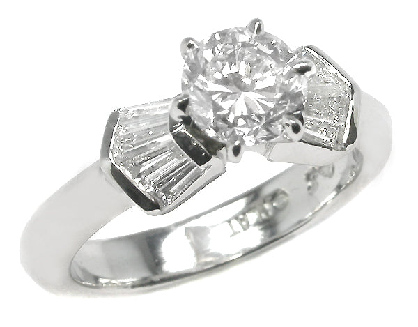 1.00ct Round Brilliant Diamond Platinum Engagement Ring