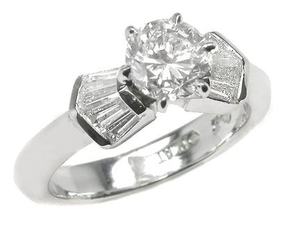 1.00ct Round Brilliant Diamond Platinum Engagement Ring