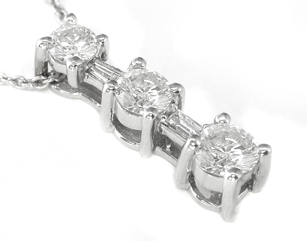 1.00ct Round Brilliant  Diamond  Tapering Pendant