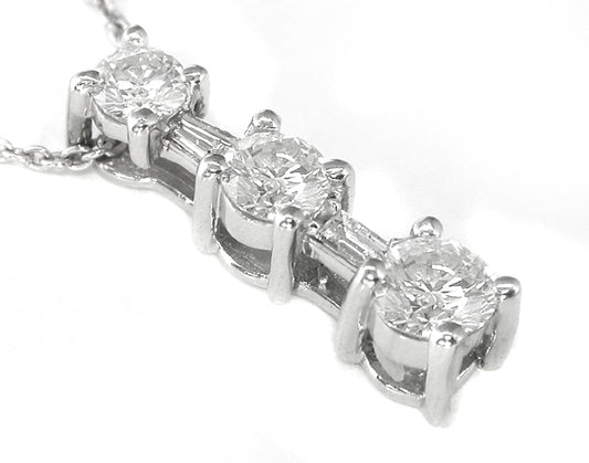 1.00ct Round Brilliant  Diamond  Tapering Pendant