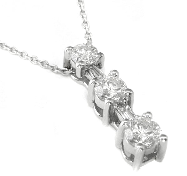 1.00ct Round Brilliant  Diamond  Tapering Pendant
