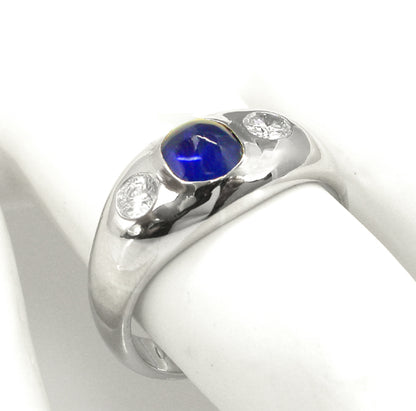1.00ct Sapphire Diamond  Gypsy Ring