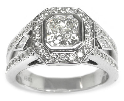 1.01ct Diamond 18k White Gold Engagement Ring