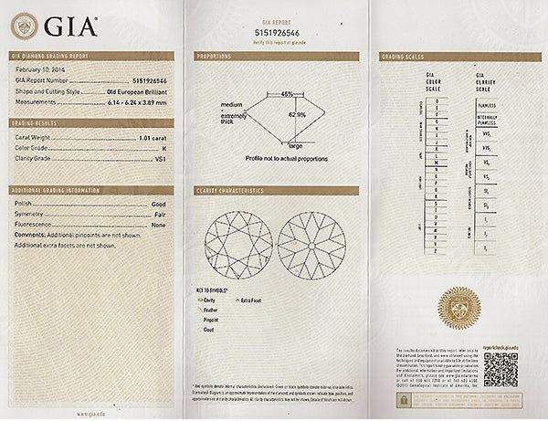 1.01ct Diamond Engagement Ring