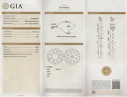 1.01ct Diamond Engagement Ring