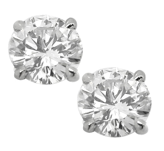 1.01ct  Diamond  Gold Studs Earrings