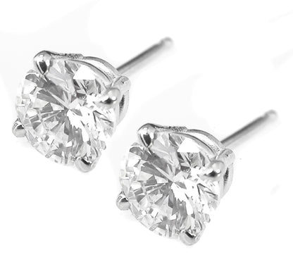 1.01ct  Diamond  Gold Studs Earrings