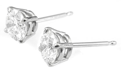 1.01ct  Diamond  Gold Studs Earrings