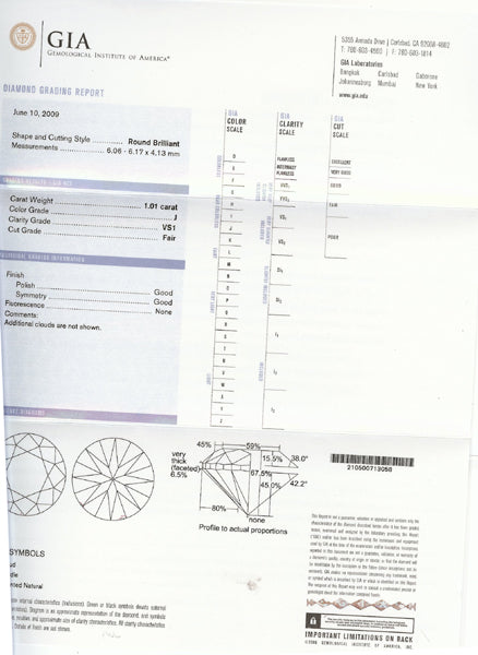 1.01ct Diamond Platinum Engagement Ring