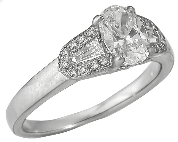 1.01ct Diamond Platinum Engagement Ring