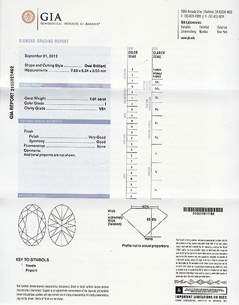 1.01ct Diamond Platinum Engagement Ring