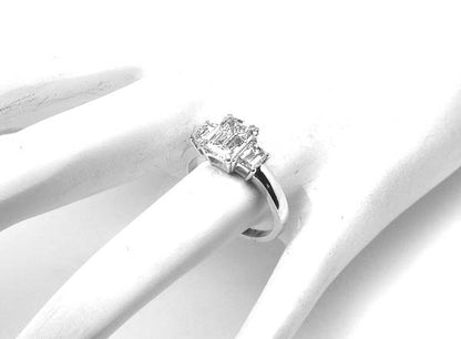 1.01ct Emerald Cut Diamond Platinum Engagement Ring