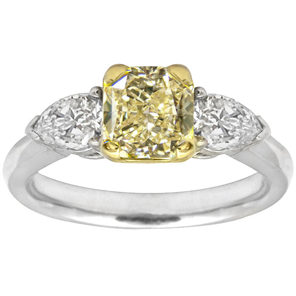 1.01ct Fancy Natural Diamond Gold Enagagement Ring