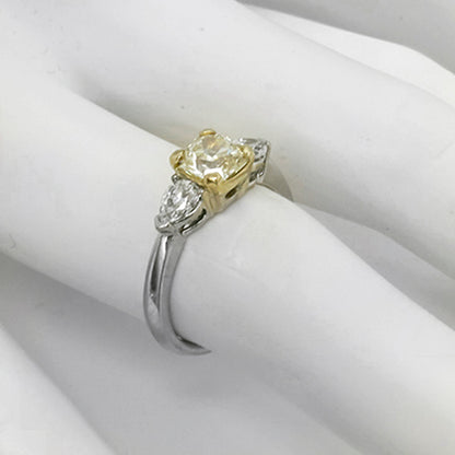 1.01ct Fancy Natural Diamond Gold Enagagement Ring