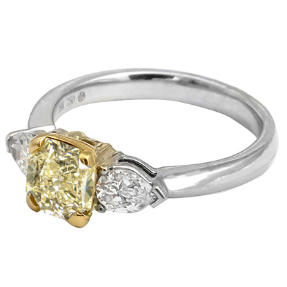 1.01ct Fancy Natural Diamond Gold Enagagement Ring