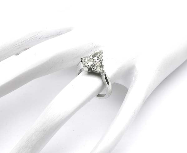 1.01ct Marquise Cut Diamond Platinum Engagement Ring