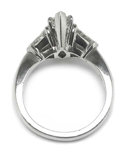 1.01ct Marquise Cut Diamond Platinum Engagement Ring