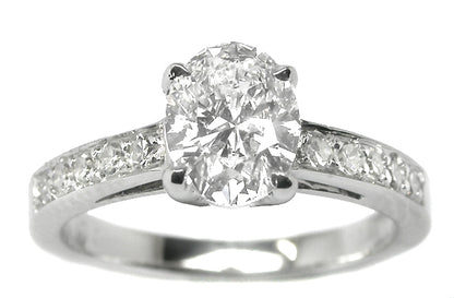 1.01ct Oval Brilliant Diamond 18k  Gold Engagement Ring
