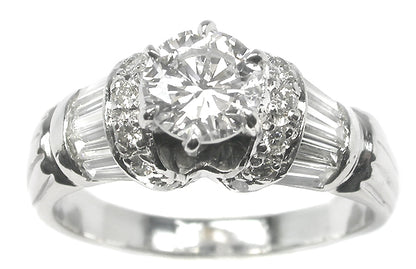 1.01ct Round Diamond Platinum Engagement Ring