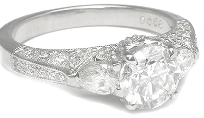 1.02 Round Brilliant 18K White Gold Engagement Ring