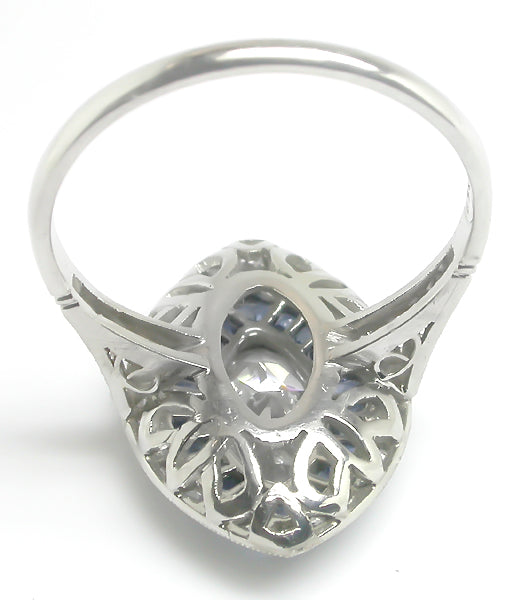 1.02ct Art Deco Style Platinum Diamond Engagement Ring