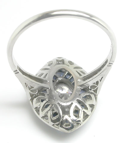 1.02ct Art Deco Style Platinum Diamond Engagement Ring