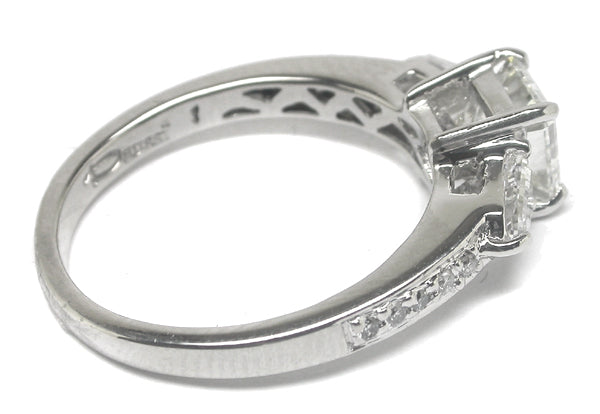 1.02ct Asscher Cut Diamond Platinum Engagement Ring