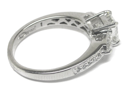 1.02ct Asscher Cut Diamond Platinum Engagement Ring