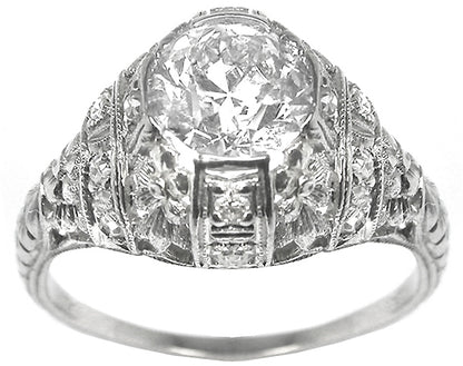 1.02ct Diamond Edwardian Platinum Engagement Ring