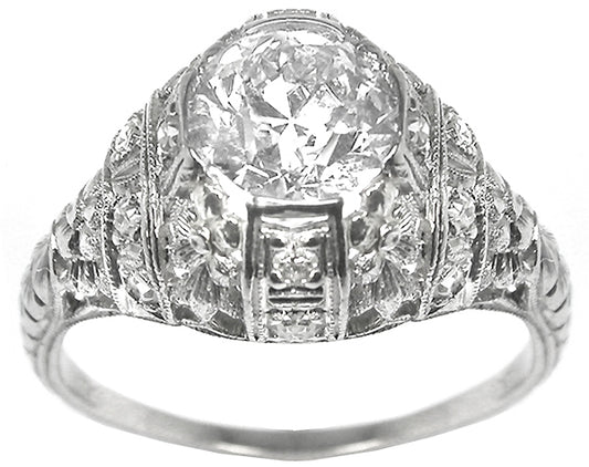 1.02ct Diamond Edwardian Platinum Engagement Ring