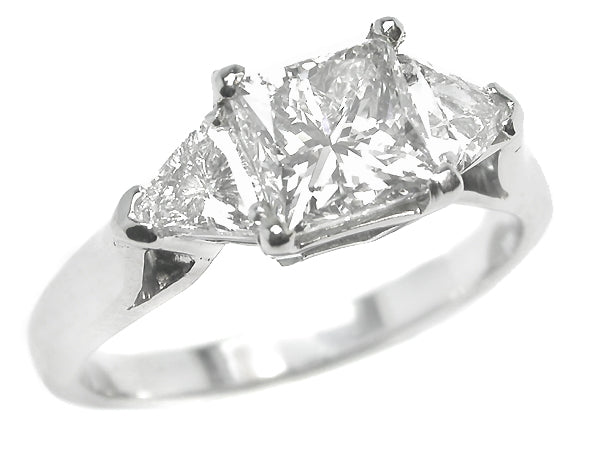 1.02ct Princess Cut Diamond Platinum Engagement Ring
