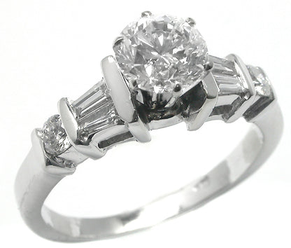 1.02ct Round Brilliant Diamond Engagement Ring