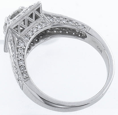 1.03ct Center Diamond 1.50ct Side Diamond Engagement Ring