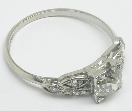 1.03ct Diamond 1920's Platinum Engagement Ring